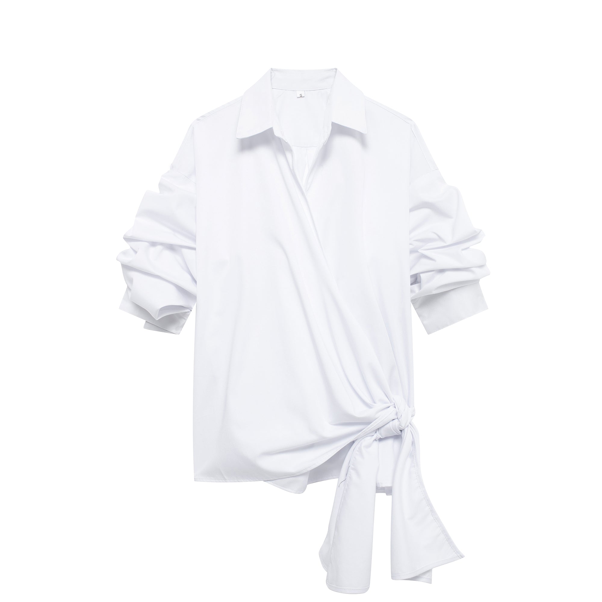 Bowknot Poplin Shirt for Women