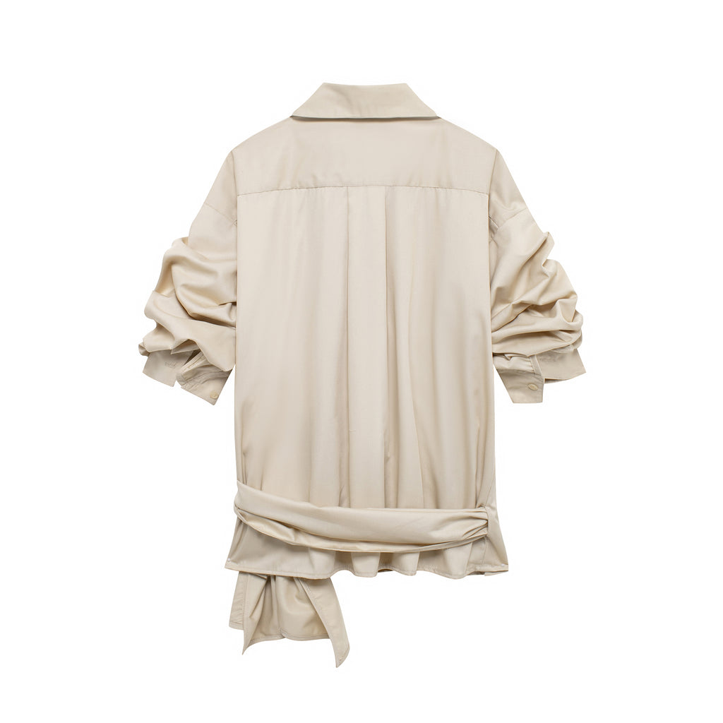 Bowknot Poplin Shirt for Women