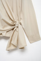 Bowknot Poplin Shirt for Women