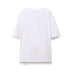Women’s White Cotton Graphic Short Sleeve T-Shirt