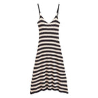 Striped Knit Spaghetti-Strap Dress
