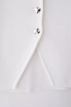 Women’s White V Neck Button Knit Top