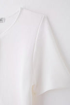 Women’s White V Neck Button Knit Top