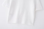 Women’s White V Neck Button Knit Top