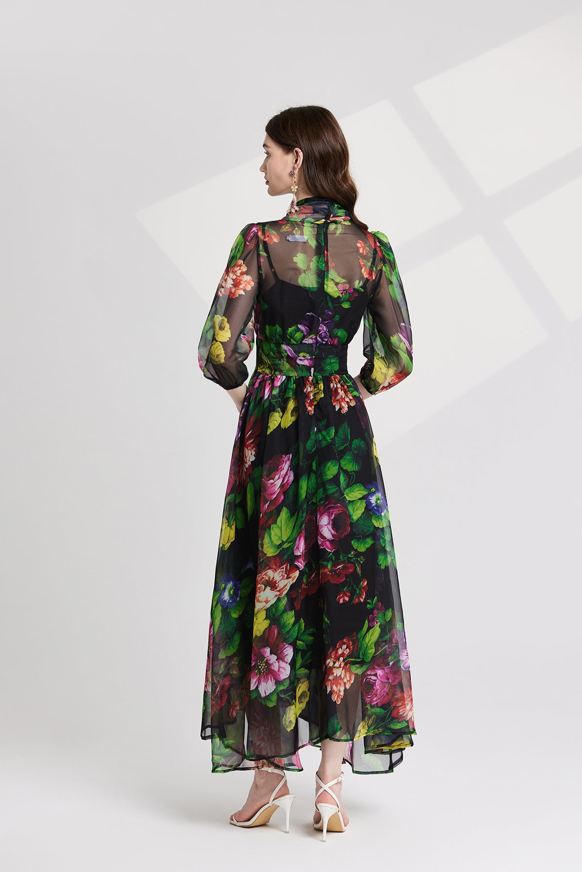 Women's 's Printed Tie-Up Dress