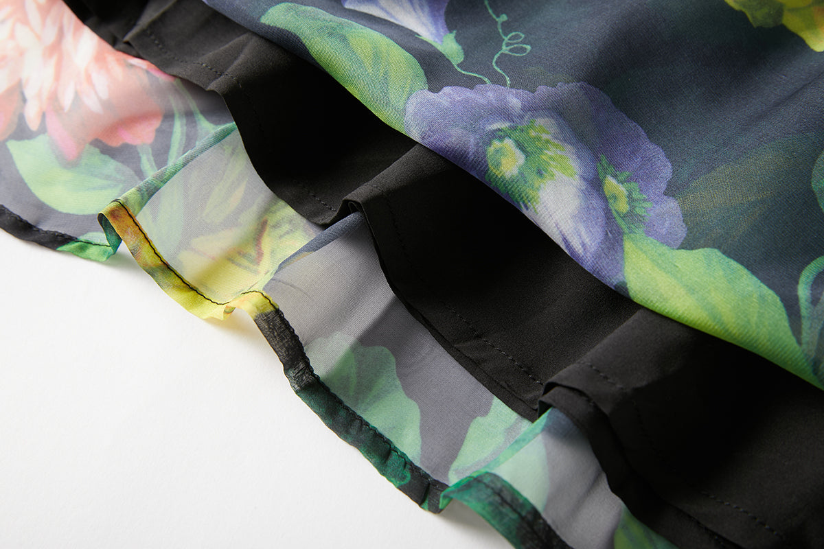 Women's 's Printed Tie-Up Dress