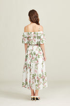 Women's 's Off-Shoulder Ruffled Top & Skirt Set