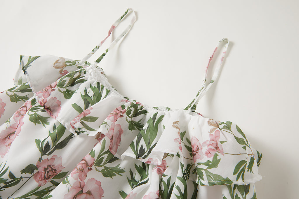 Women's 's Off-Shoulder Ruffled Top & Skirt Set