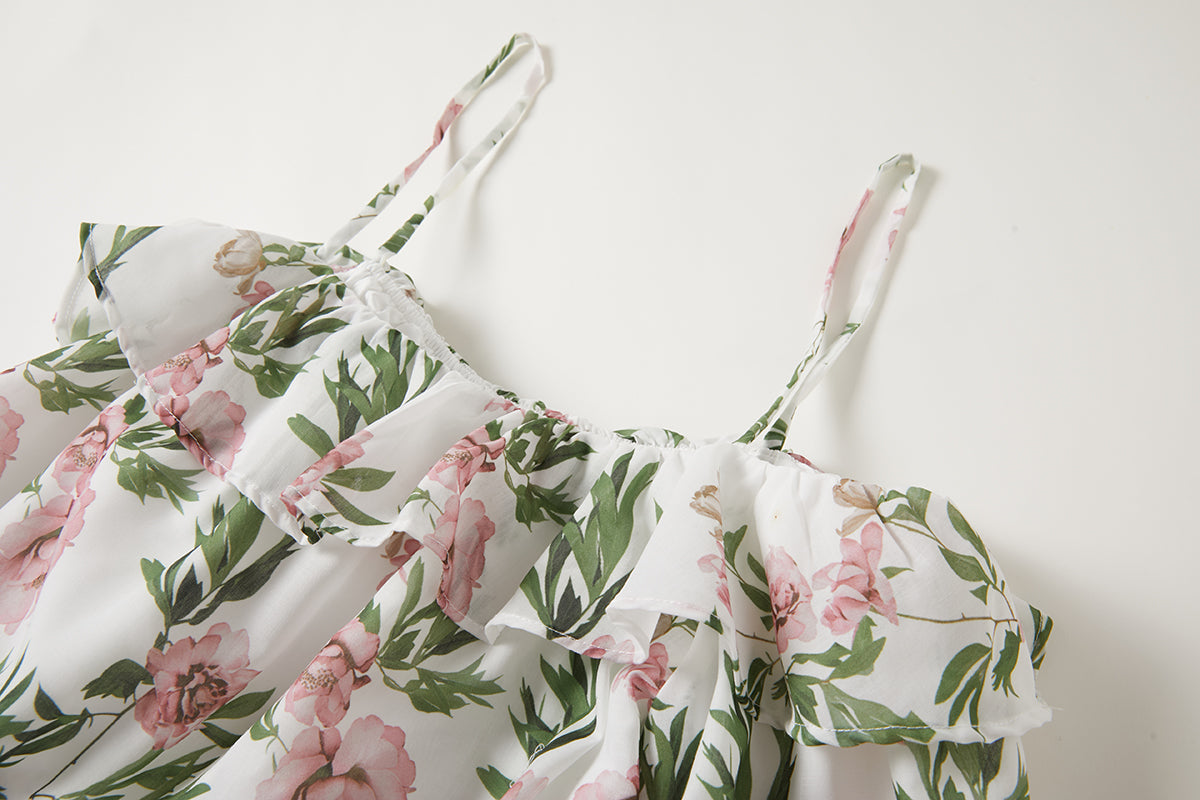 Women's 's Off-Shoulder Ruffled Top & Skirt Set