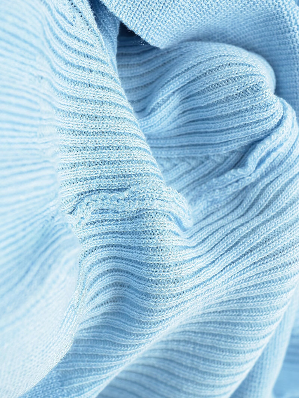Ruffles Light Blue Knitted Camisole