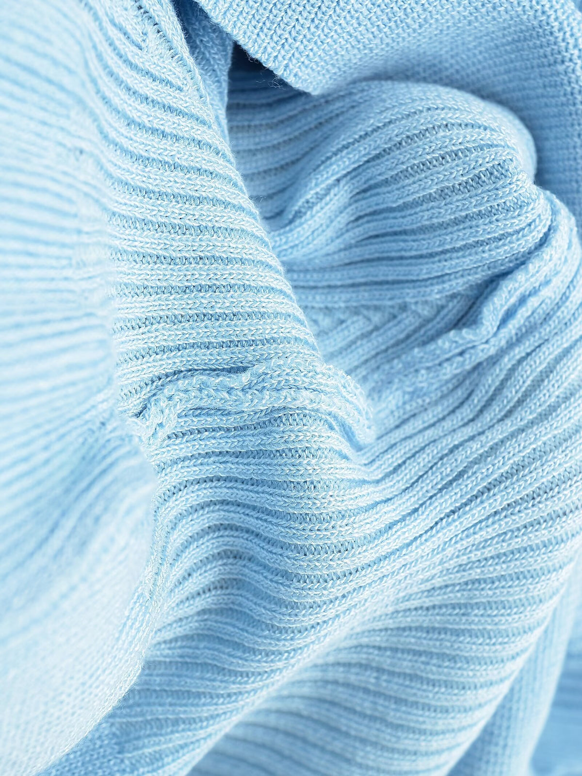 Ruffles Light Blue Knitted Camisole