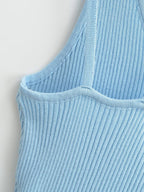 Ruffles Light Blue Knitted Camisole