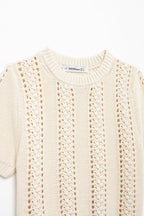 Summer Women Clothing Casual Simple All Matching Short Sleeved Knitwear