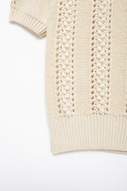 Summer Women Clothing Casual Simple All Matching Short Sleeved Knitwear