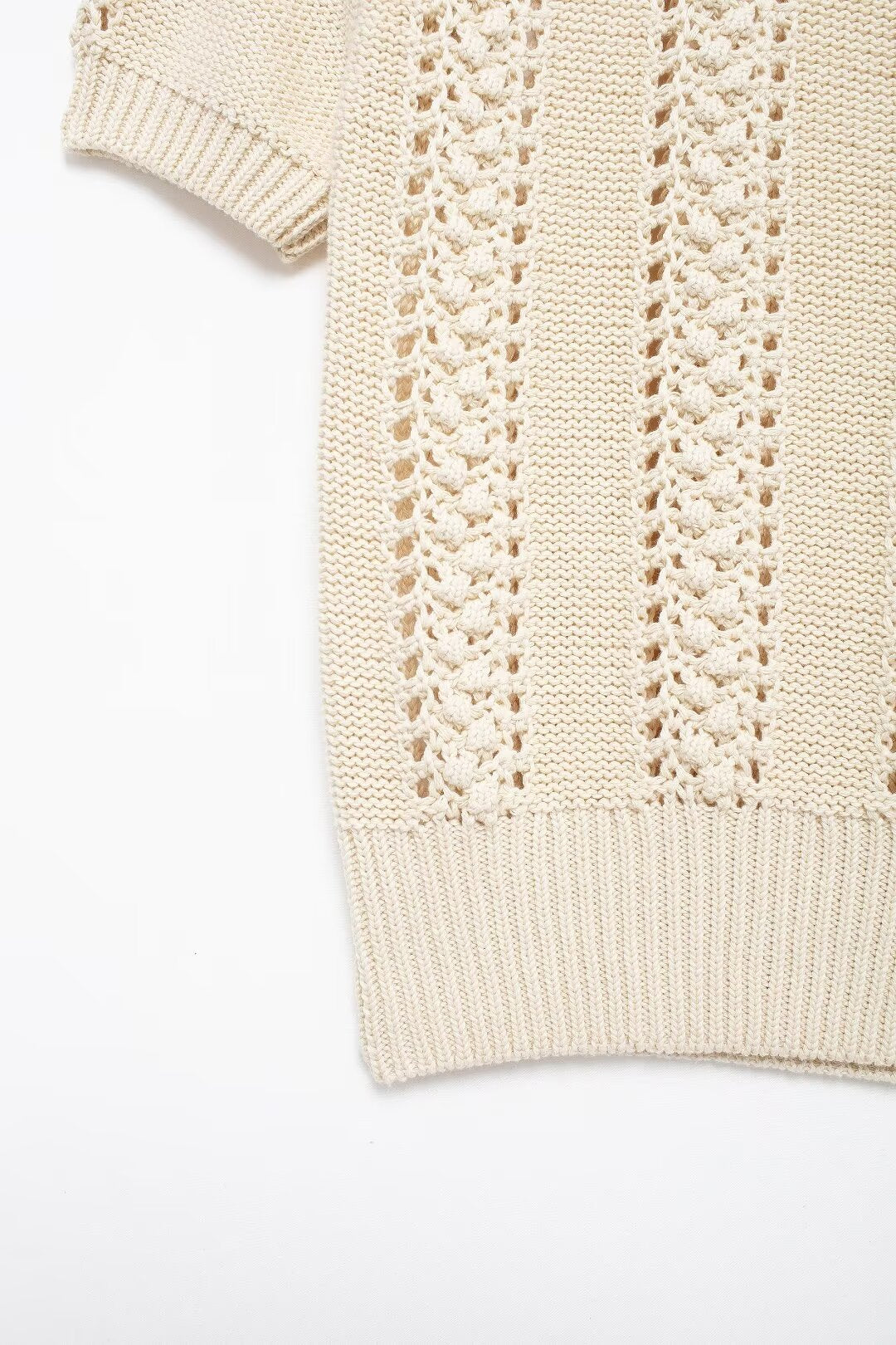 Summer Women Clothing Casual Simple All Matching Short Sleeved Knitwear