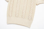 Summer Women Clothing Casual Simple All Matching Short Sleeved Knitwear