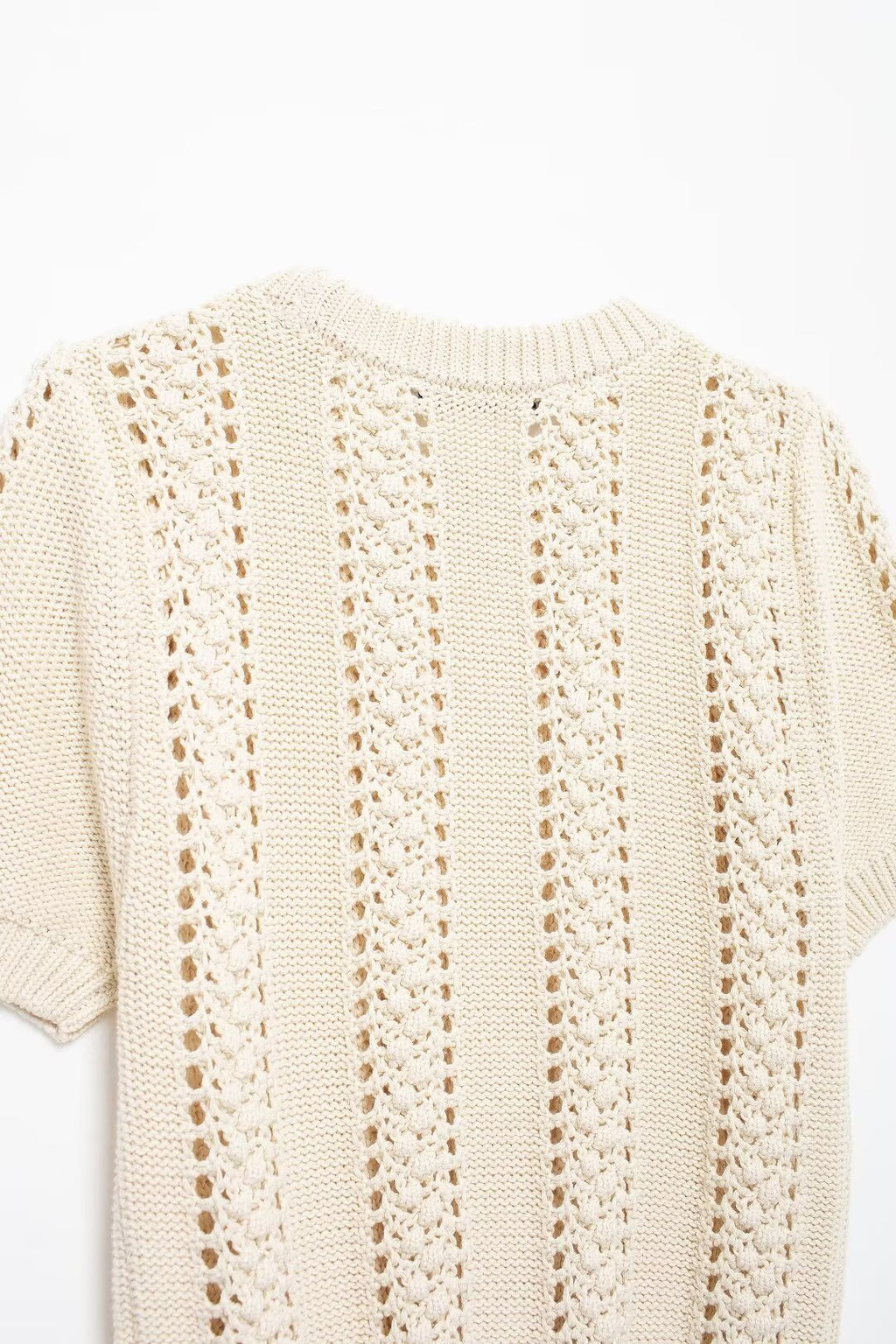 Summer Women Clothing Casual Simple All Matching Short Sleeved Knitwear