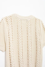 Summer Women Clothing Casual Simple All Matching Short Sleeved Knitwear