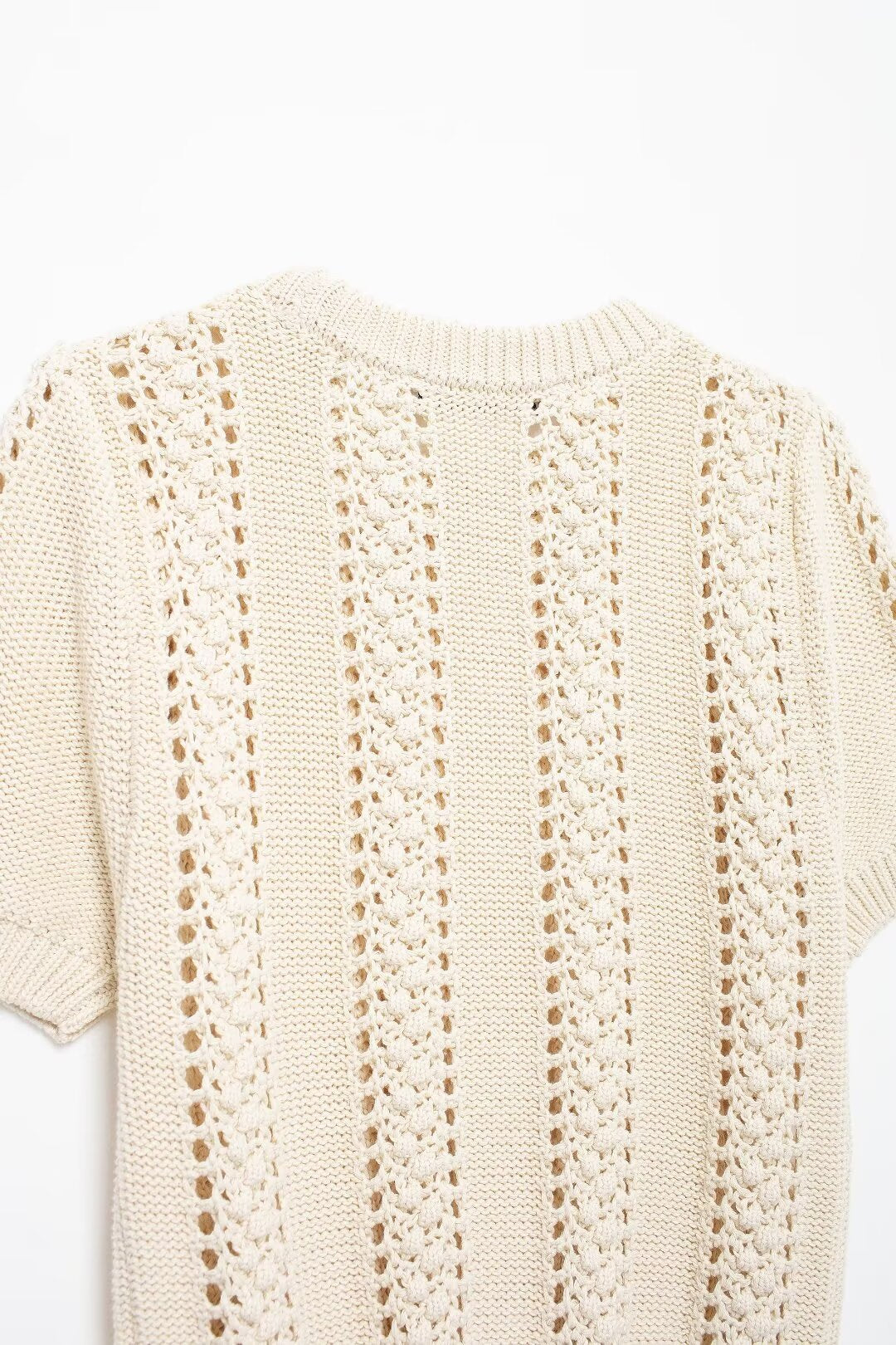 Summer Women Clothing Casual Simple All Matching Short Sleeved Knitwear