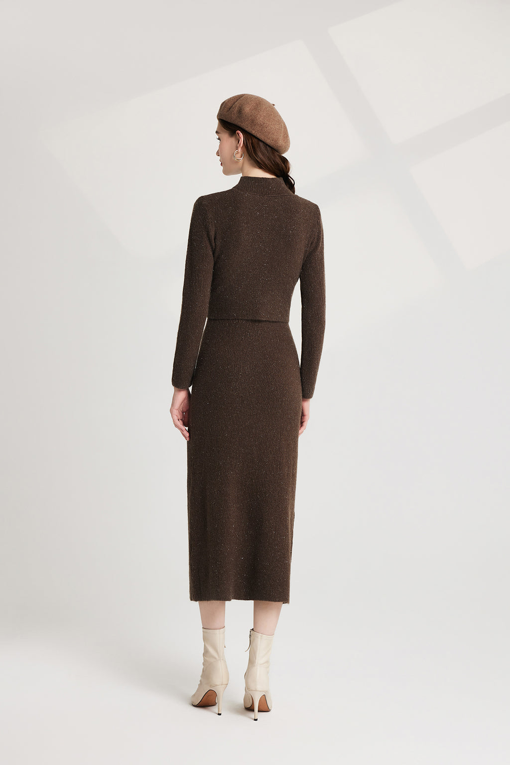 Women's 's Bow Knit Sweater Vest & Dress Set