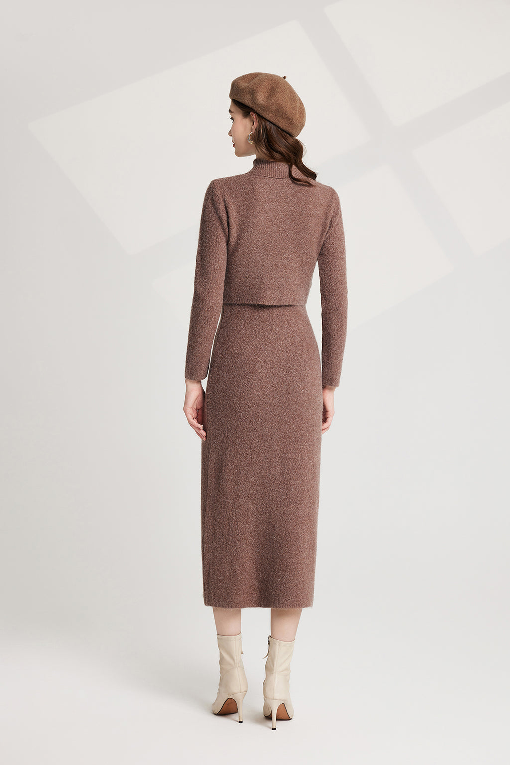 Women's 's Bow Knit Sweater Vest & Dress Set