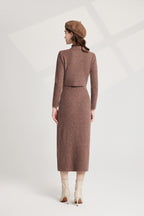 Women's 's Bow Knit Sweater Vest & Dress Set