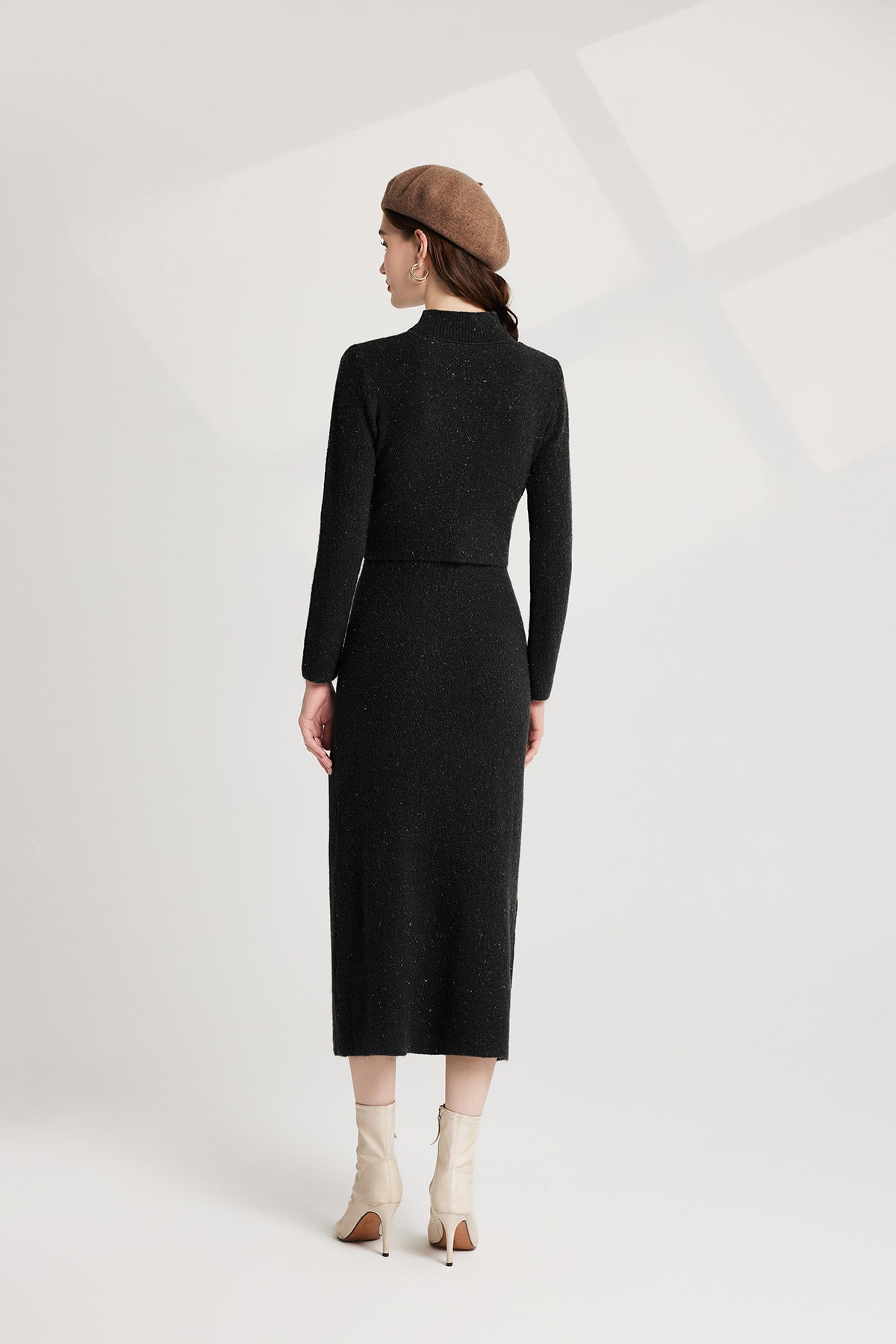 Women's 's Bow Knit Sweater Vest & Dress Set