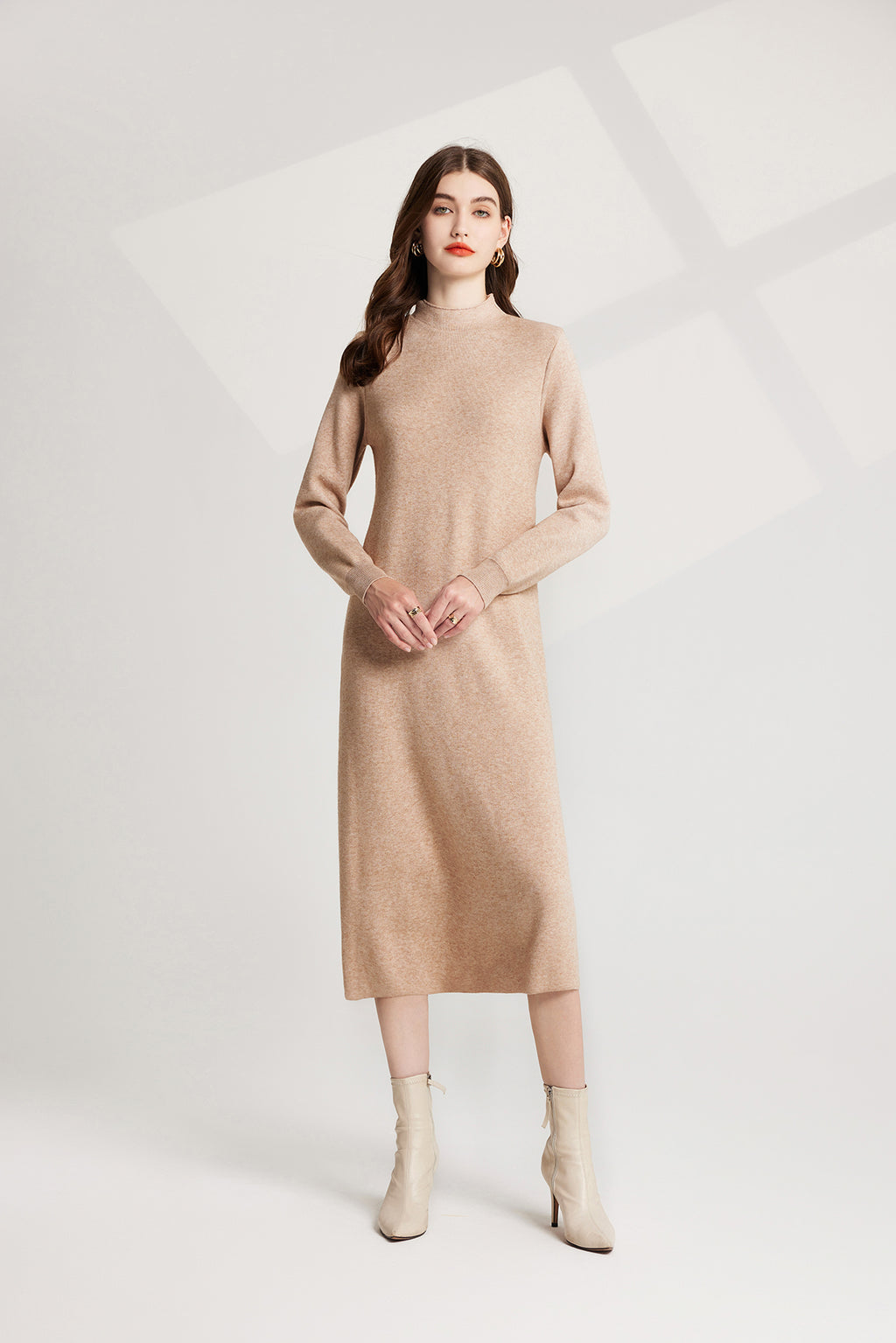 Women's 's Knit Vest & Long-Sleeve Dress Set
