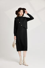 Women's 's Knit Vest & Long-Sleeve Dress Set