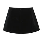 Women's Lace Velvet High-Waisted Two-Piece Skirt Set