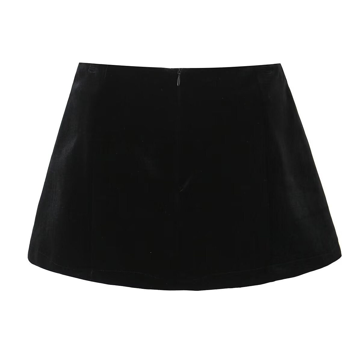 Women's Lace Velvet High-Waisted Two-Piece Skirt Set