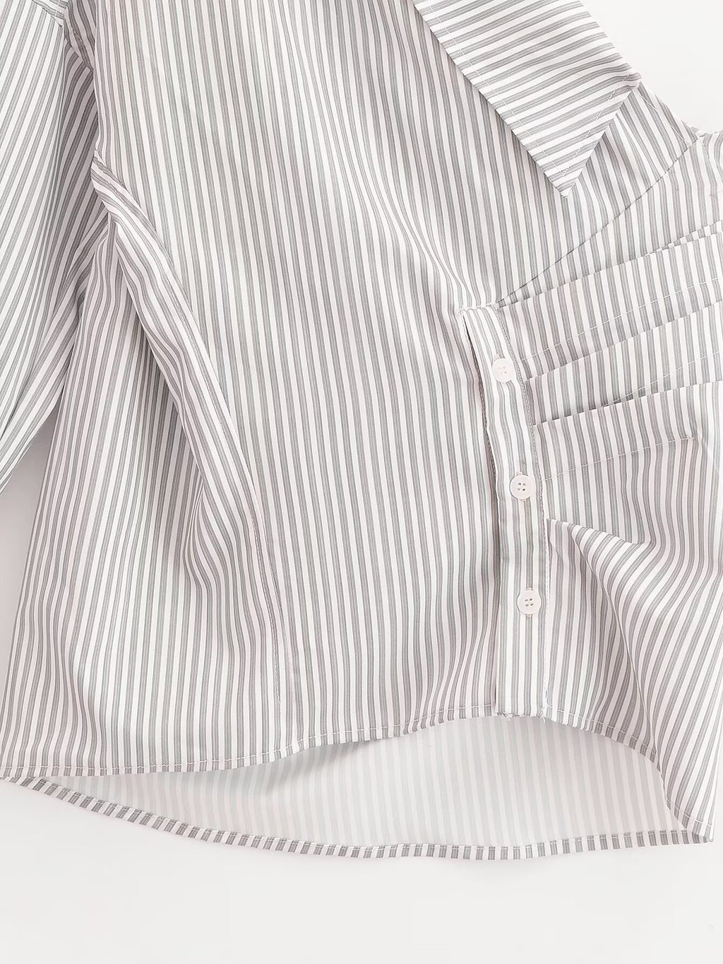 Women's Irregular Asymmetric Striped Shirt Sexy Pirational Design Shirt