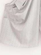 Women's Irregular Asymmetric Striped Shirt Sexy Pirational Design Shirt