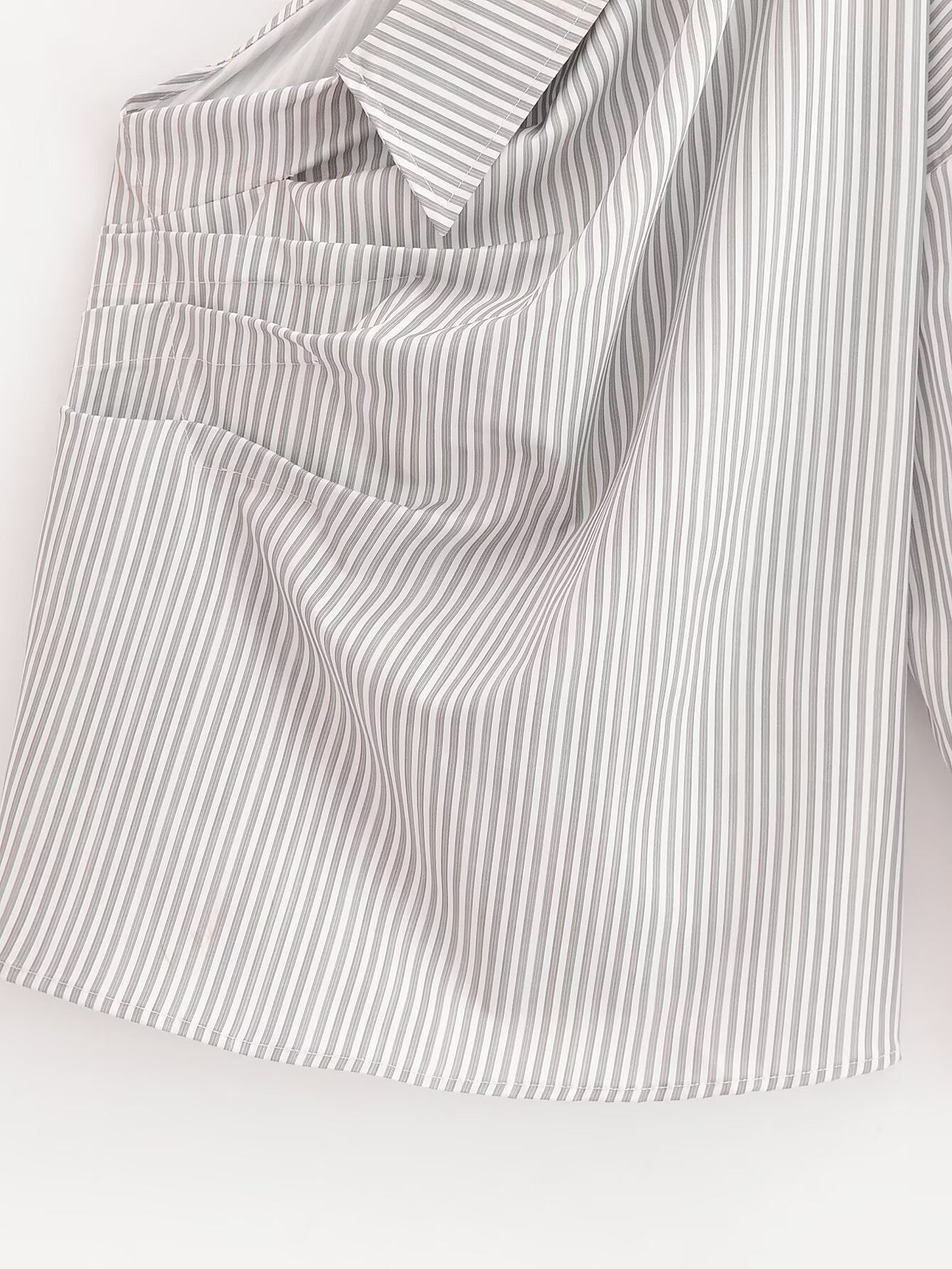Women's Irregular Asymmetric Striped Shirt Sexy Pirational Design Shirt