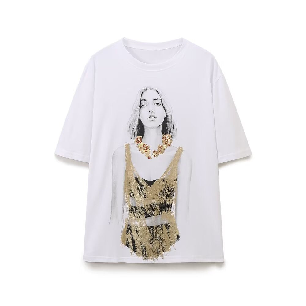 Women’s Graphic Print Casual Short Sleeve T-Shirt