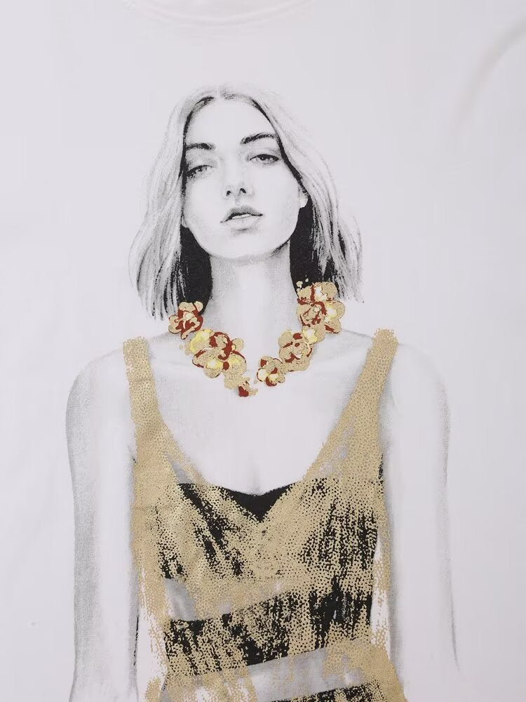 Women’s Graphic Print Casual Short Sleeve T-Shirt