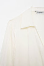 Women's Mature Bright Fabric Double Breasted Long Sleeve Shirt