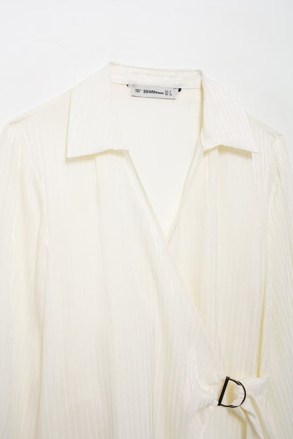 Women's Mature Bright Fabric Double Breasted Long Sleeve Shirt