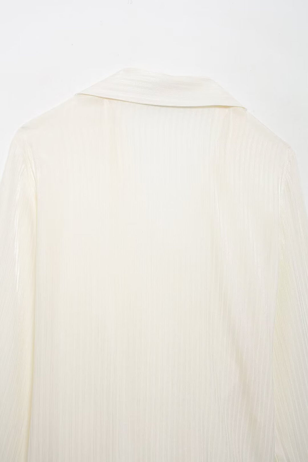 Women's Mature Bright Fabric Double Breasted Long Sleeve Shirt