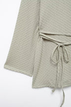 Summer Wrinkle Tied Top Casual Trousers