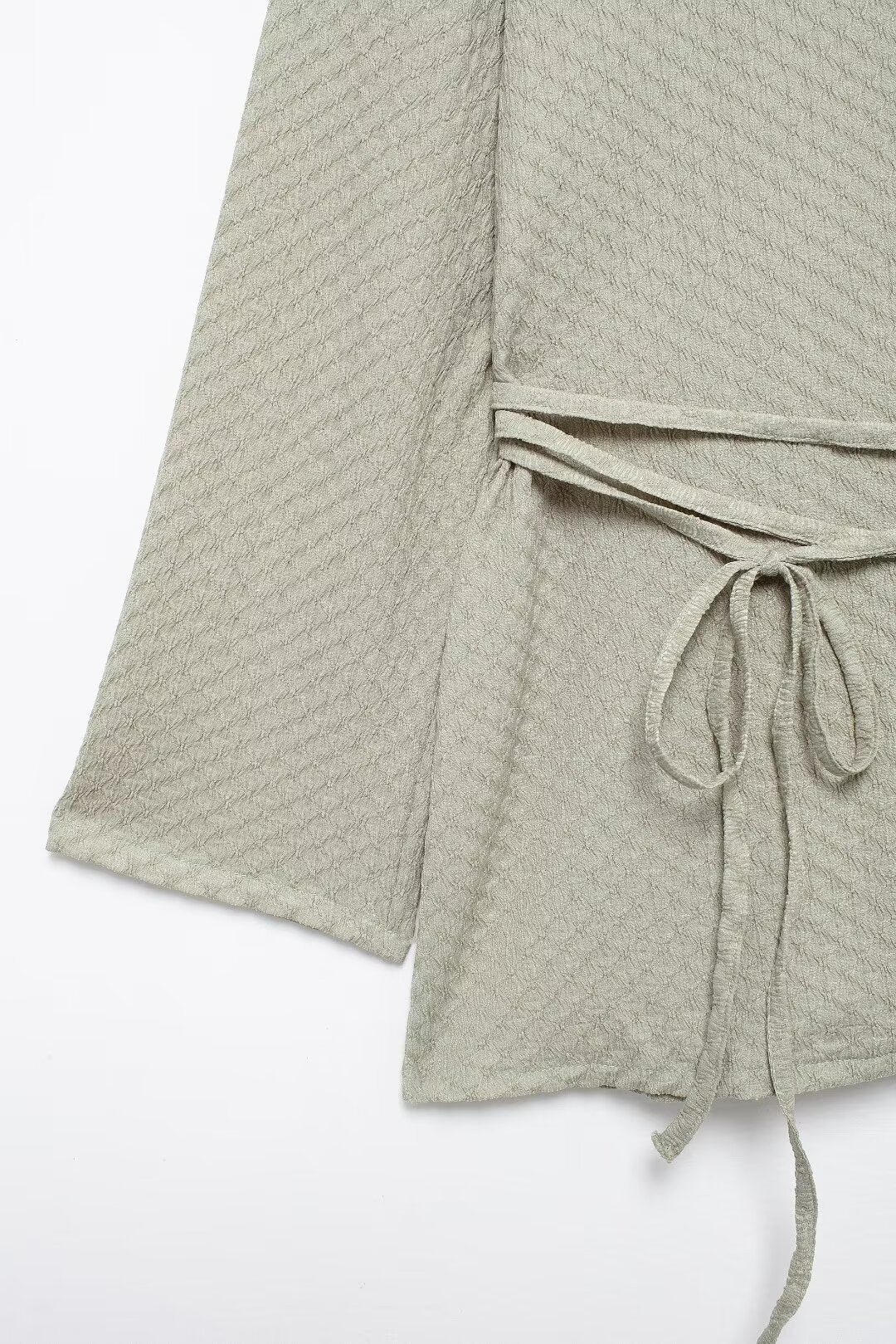 Summer Wrinkle Tied Top Casual Trousers