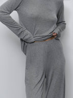 Women's Autumn Winter Soft Modal Women's Casual Top Wide Leg Pants