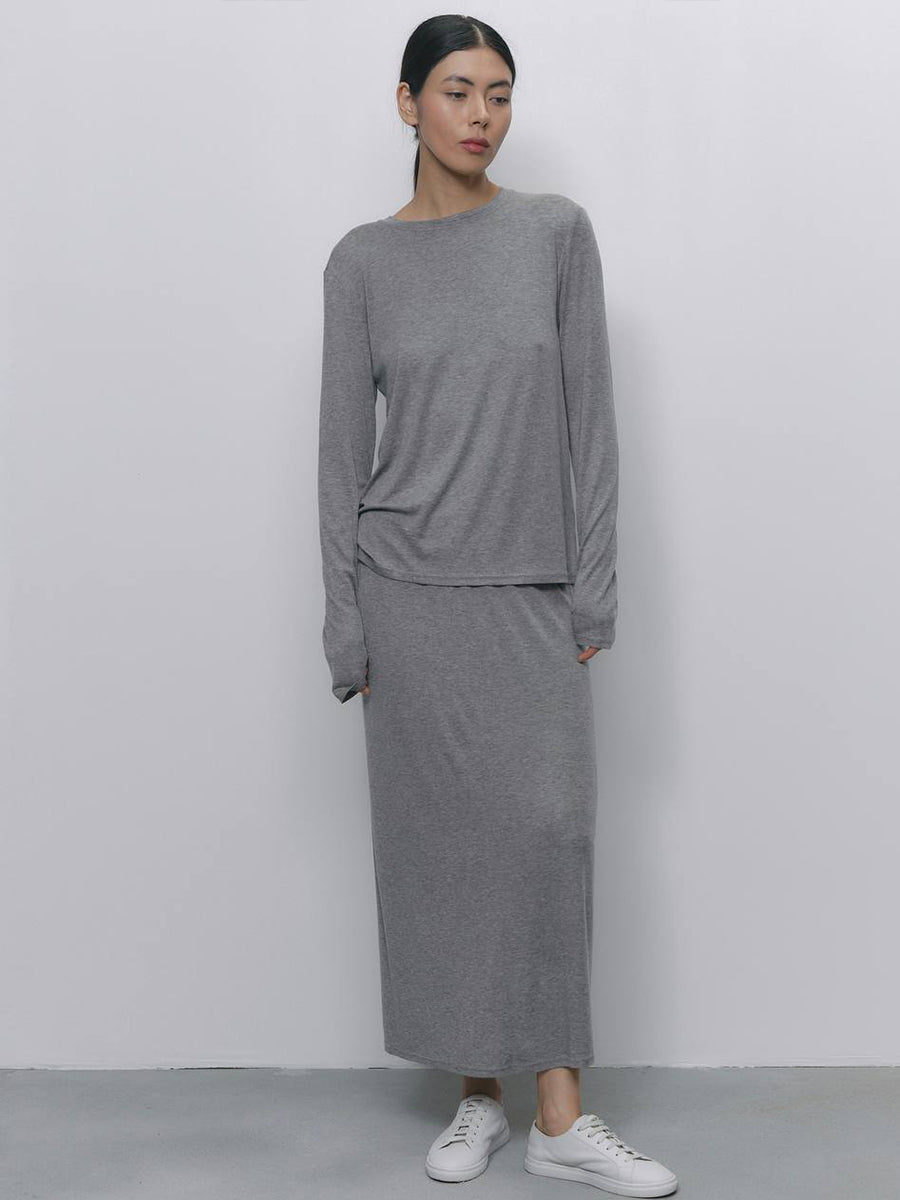Gray Skirt Set