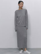 Gray Skirt Set
