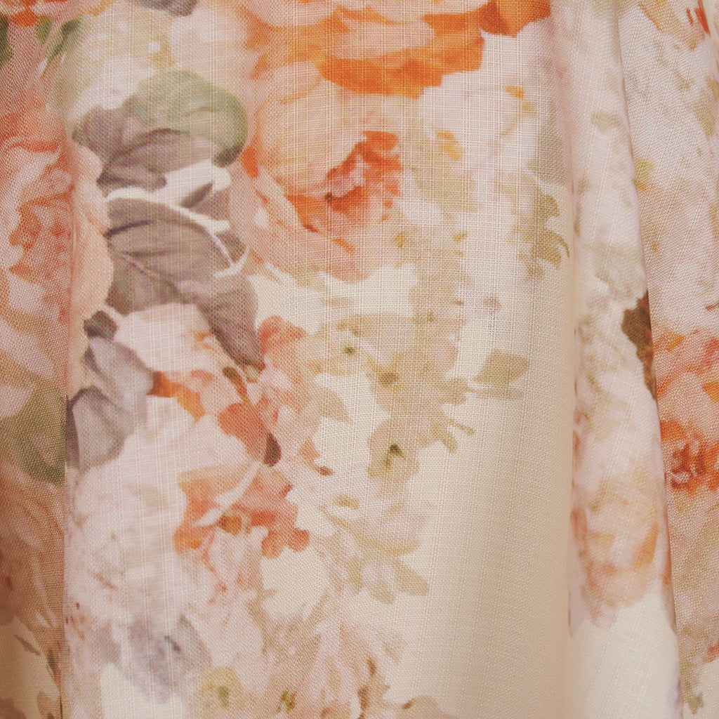 Women's Autumn Stand Collar Flower Lantern Sleeve Buckle Dress