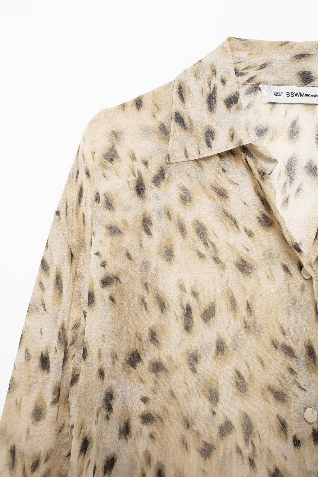 Women's Summer Animal Pattern Printing Collared Single Breasted Long