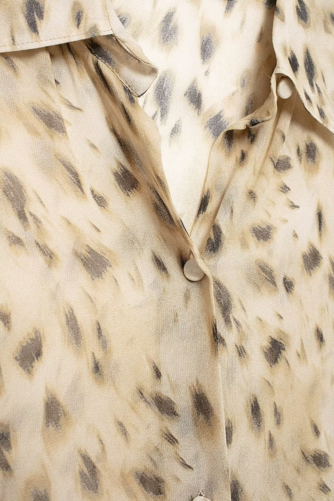 Women's Summer Animal Pattern Printing Collared Single Breasted Long