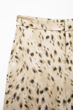Women's Summer Animal Pattern Printing Collared Single Breasted Long