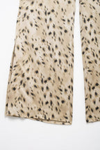 Women's Summer Animal Pattern Printing Collared Single Breasted Long