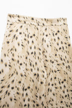 Women's Summer Animal Pattern Printing Collared Single Breasted Long